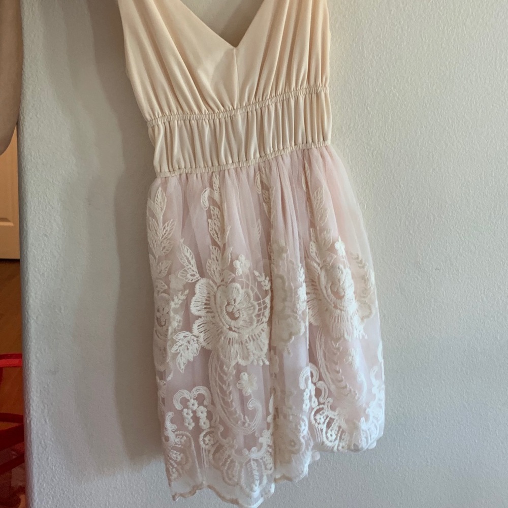 Cream lace dress